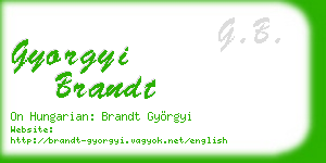 gyorgyi brandt business card
