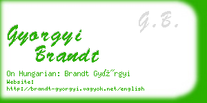 gyorgyi brandt business card